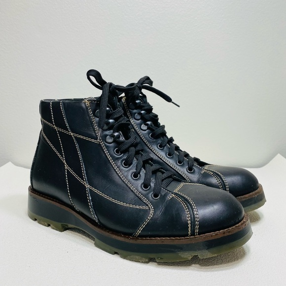 BACCO BUCCI MENS BLACK SHOES MULTI TRACTION DRESS SNEAKER Made In Italy Sz 8 - Picture 1 of 10